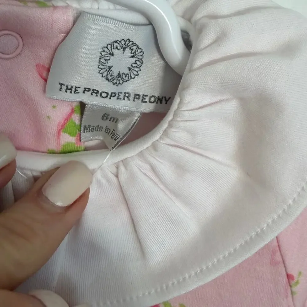 The Proper Peony Pink Tinsel Girl Bubble NWT size 6mo